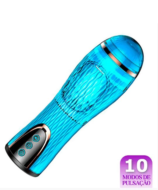 Masturbador Masculino Sonoro Com Pulsado Vai e Vem