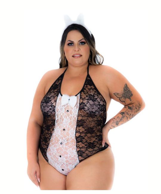 Fantasia Coelha De Body Plus Size