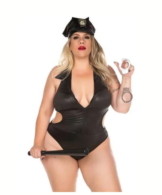 Fantasia Policial De Luxo Plus Size