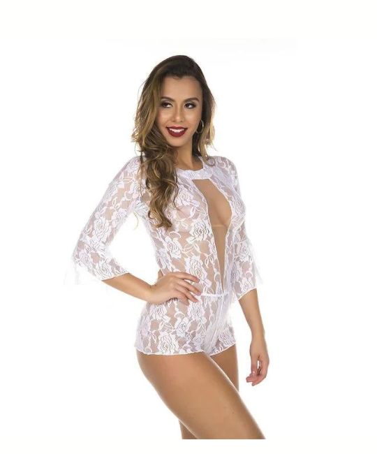 Macaquinho Princesa Branco - Pimenta Sexy