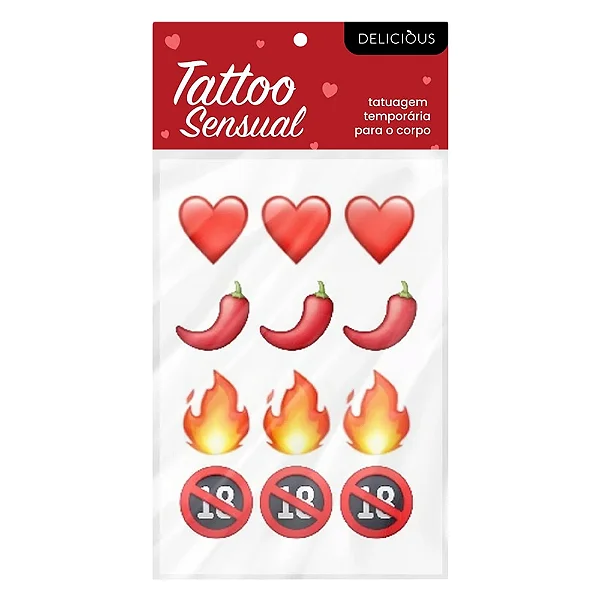 Tatuagem Emoji Sensual Picantes Adesivos Temporária