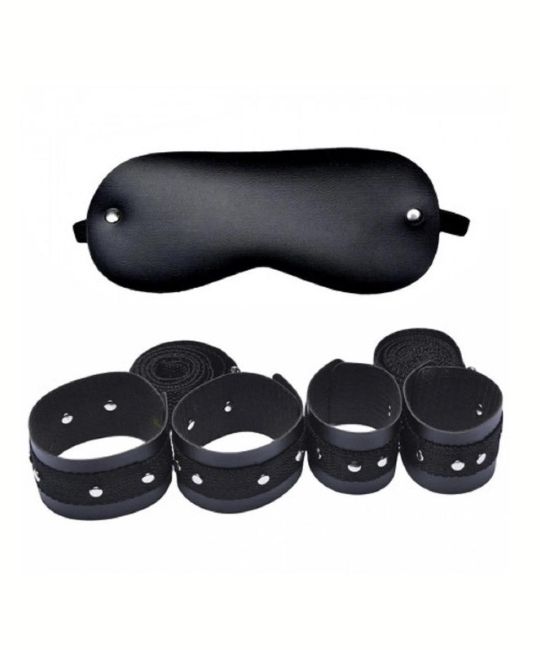 KIT BONDAGE ALGEMA TORNOZELEIRA E VENDA TAPA OLHOS