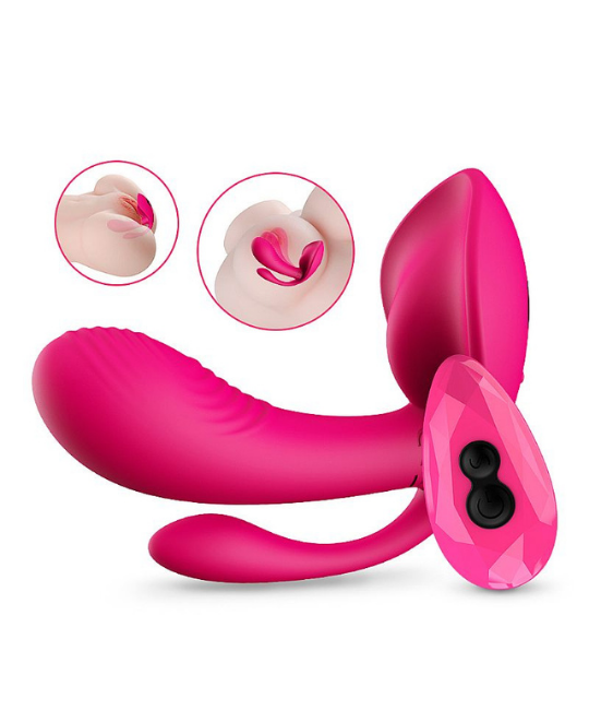 Massageador de Ponto G Com Estimulador Anal