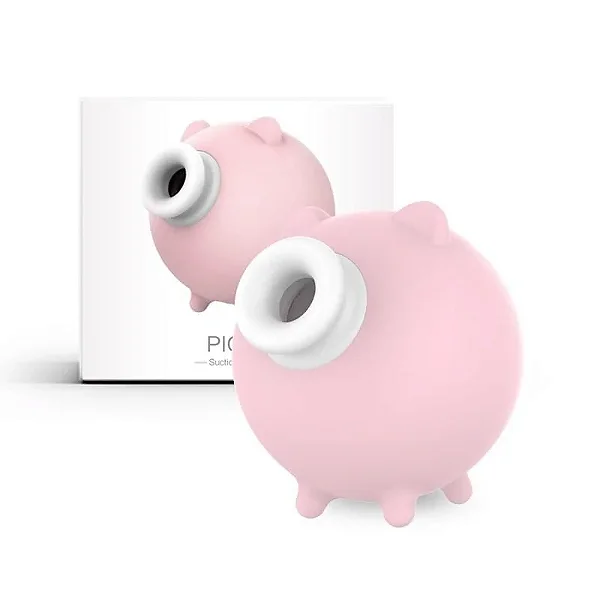 S-Hande Piggy - Vibrador Recarregável, Estimulador de Clitóris Com Sucção - 9 Modos de Vibração