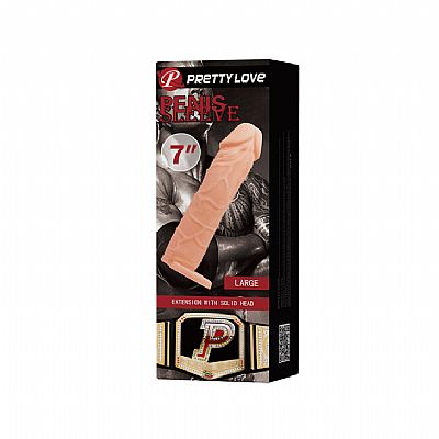 Capa Peniana Extensora Cyberskin Com Anel Para Escroto