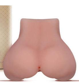 Masturbador em Formato de Bunda Em Cyberskin Com 2 Orifícios Penetráveis - 21 x 21 cm