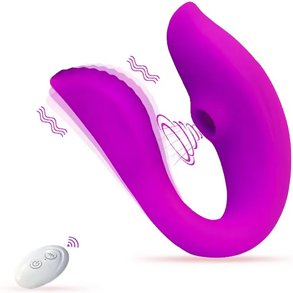 Vibrador De Casal Com Estimulador Clitoriano Com Controle Remoto