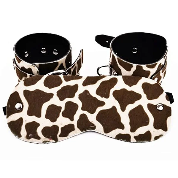 Algema Bracelete e Venda Com Estampa de Girafa - Dominatrixxx