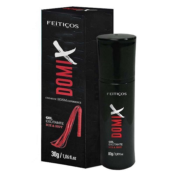 Domix Gel Excitante Ice e Hot BDSM Experience - 30g - Feitiços