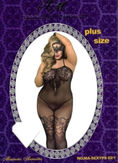 Macacão Debs Plus Size Arrastão Longo