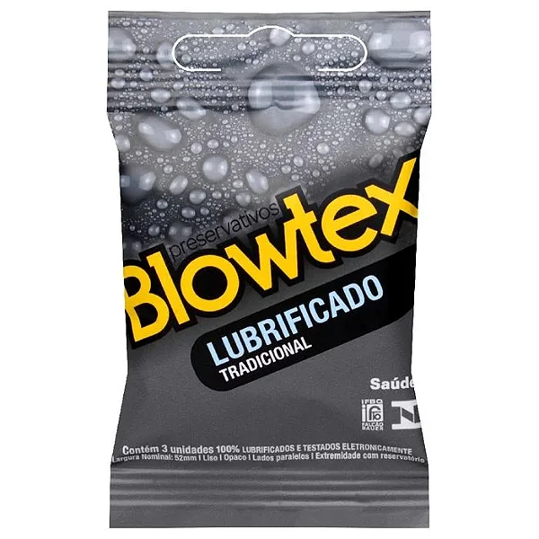 Preservativo Tradicional Lubrificado 03 Unidades - Blowtex