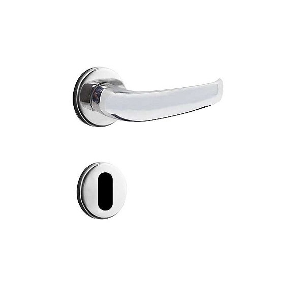 Fechadura para Porta Interna Cromada 40mm com Roseta MZ920 Standard Papaiz