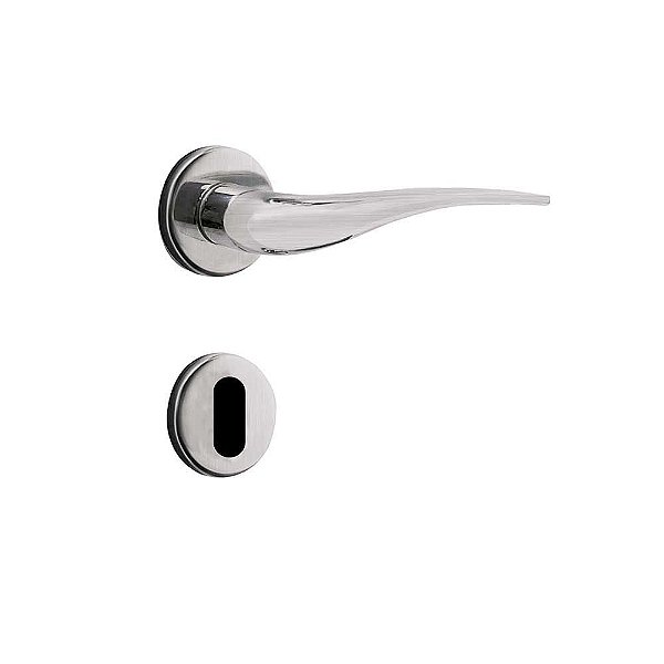 Fechadura para Porta Interna Cromo Acetinado 40mm com Roseta MZ930 Standard Papaiz