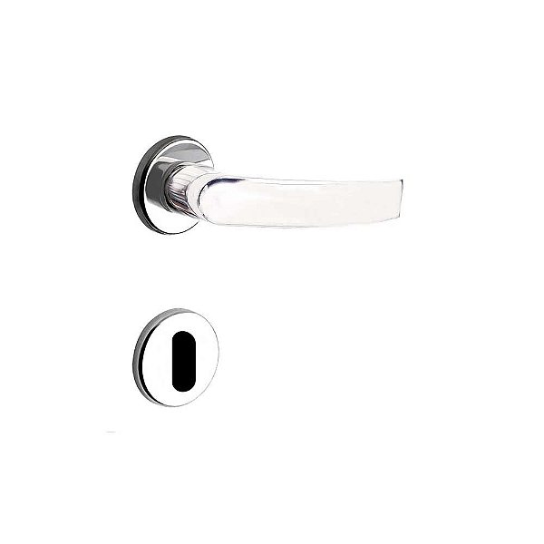 Fechadura para Porta Interna Cromada 40mm com Roseta MZ950 Standard Papaiz