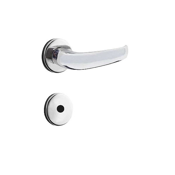 Fechadura para Porta de Banheiro Cromada 40mm com Roseta MZ920 Standard Papaiz