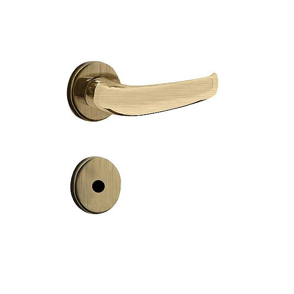 Fechadura para Porta de Banheiro Oxidada 40mm com Roseta MZ920 Standard Papaiz