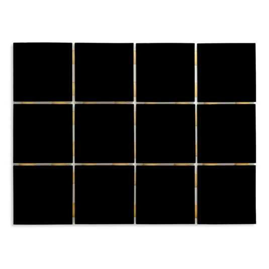 Revestimento Pastilha Cerâmica - Black 10 x 10cm para Área Interna - M²