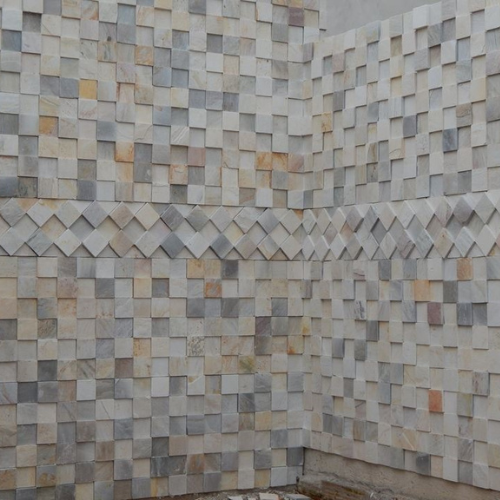 Revestimento Pedra Quartzito de Minas 10x10cm Mesclado - M²