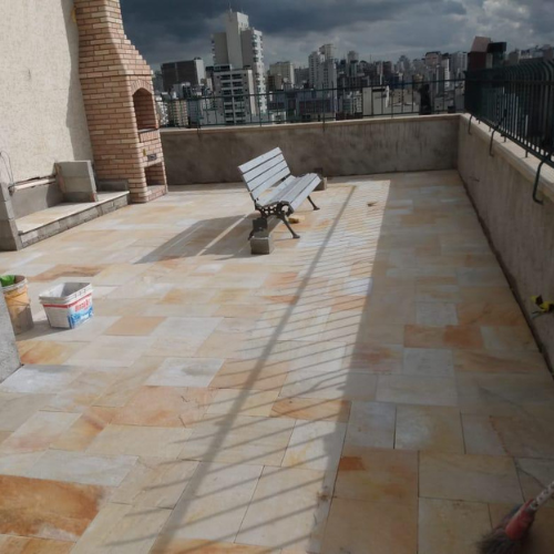Mosaico de Pedra Goiás Amarela M²