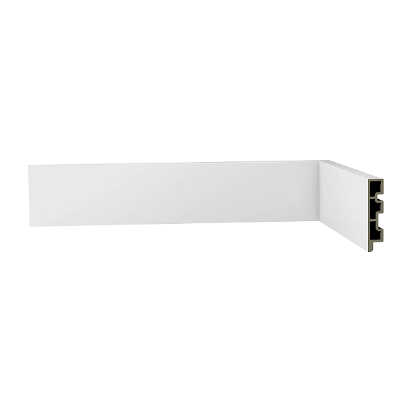 Rodapé WPC R2 Liso Laca Branco Barras de 240 x 7cm (Caixas com 20 Barras)