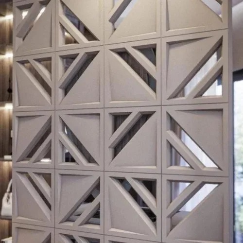 Cobogó de Cimento Slit 40x40cm Dupla Face - Und