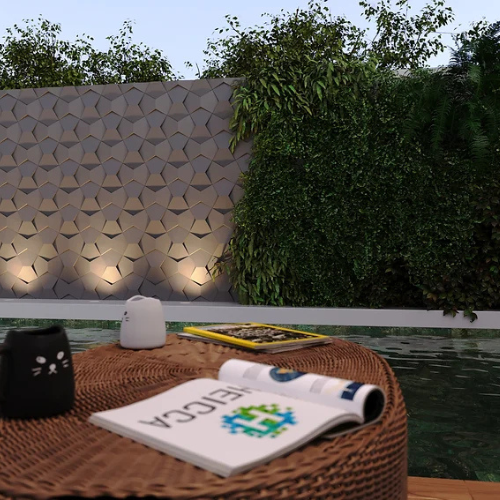 Revestimento 3D de Cimento Cinza Gallas - M²
