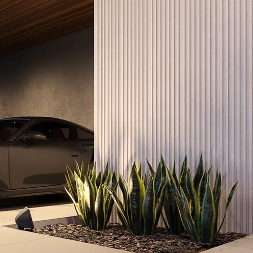 Revestimento 3D de Cimento Cinza Ripped 98x40cm - M²