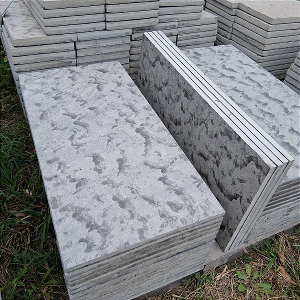 Pisada Para Jardim de Ardósia Cinza Natural 100 x 50cm - Unidade