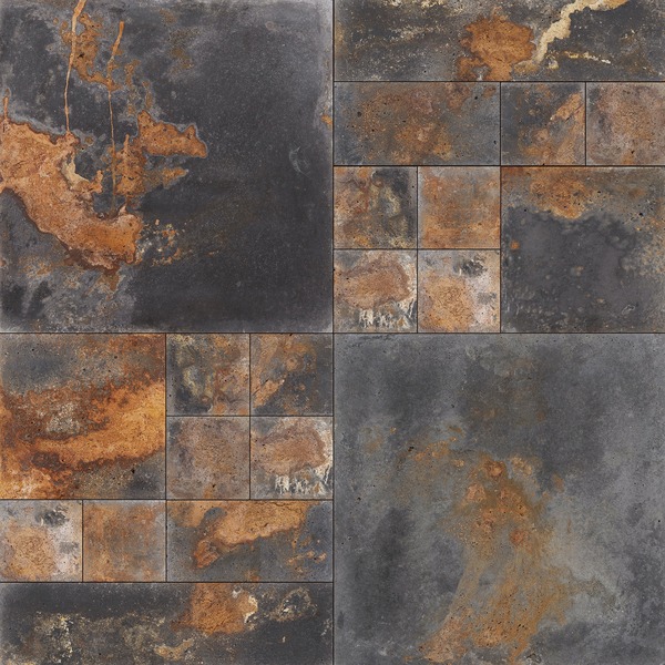 Revestimento Mosaico Etrúria Corten de cimento - M²