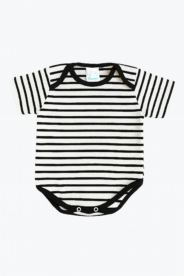 Body Listrado Preto Branco Xinenem