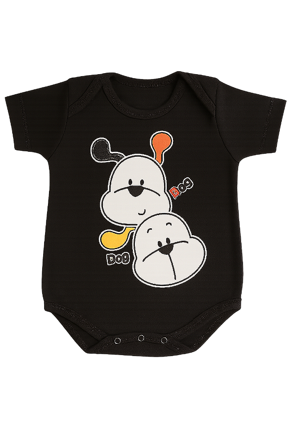 Body Suedine Cachorro Sorridente Xinenem