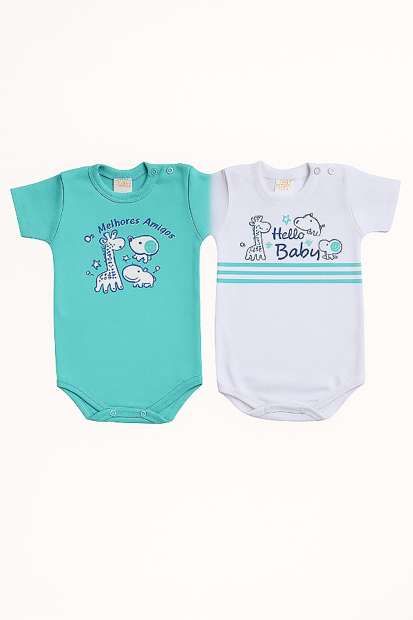 Kit de Body Suedine Girafa e Elefante Xinenem