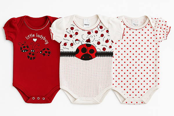 Kit de Body Suedine Joaninha Xinenem