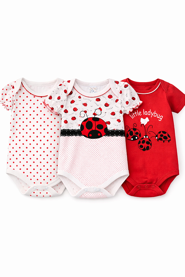 Kit de Body Suedine Joaninha Xinenem