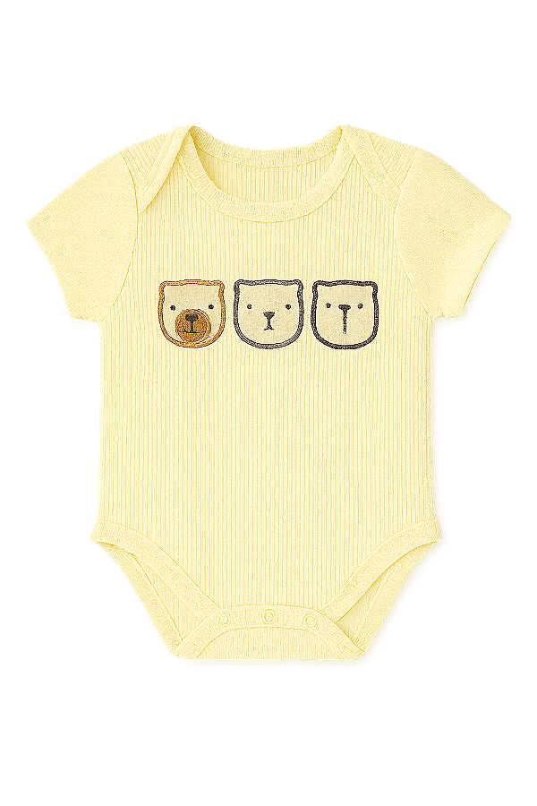 Body Manga Curta Pequeno Urso Xinenem