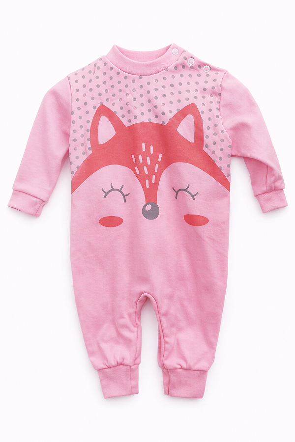 Macacão Algodão Vira pé Raposa Alegre Xinenem