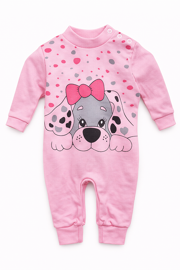 Macacão Vira pé Algodão Cachorrinho Fofo Xinenem