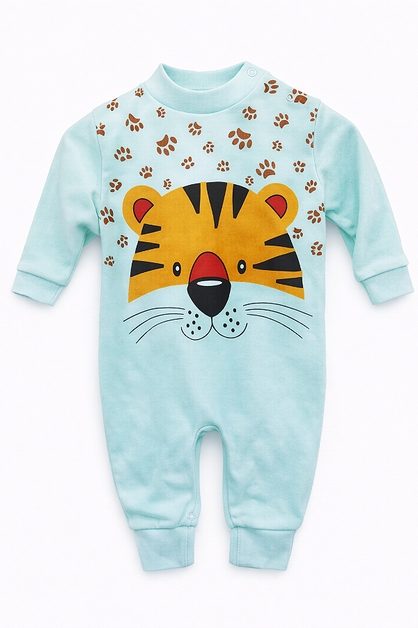 Macacão Algodão Tigre Verde Xinenem