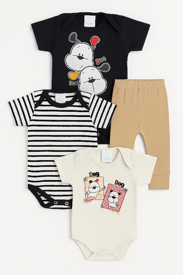 kit 4 peças Body e Calça