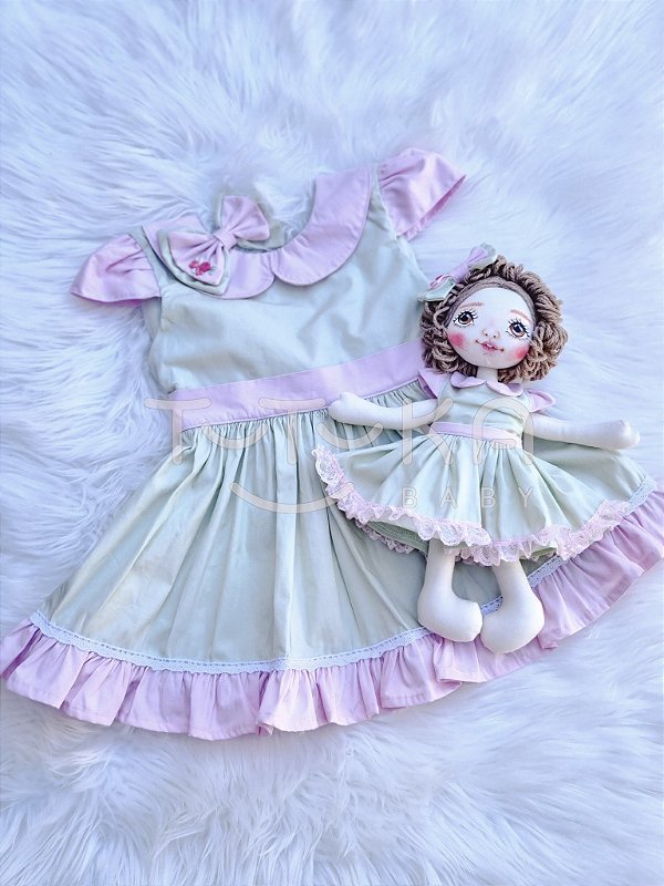 Kit Veste e Brinca - Vestido e Boneca
