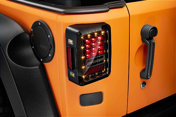 Lanterna Traseira Full LED Jeep Wrangler Mod Europeu 07-18