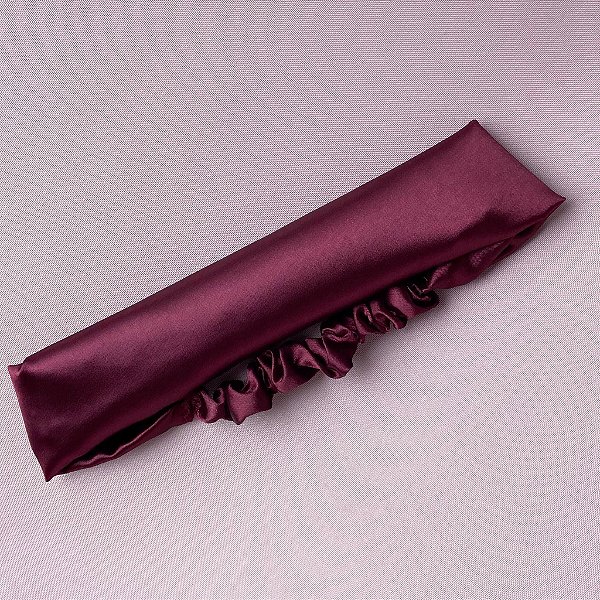 Faixa de Cabelo de Cetim Vinho