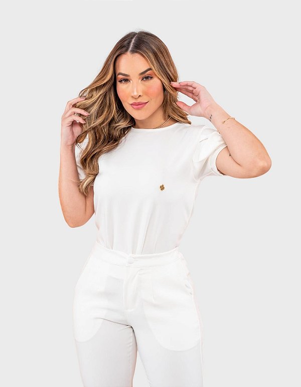 Scrub Feminino Hortênsia Branco Off