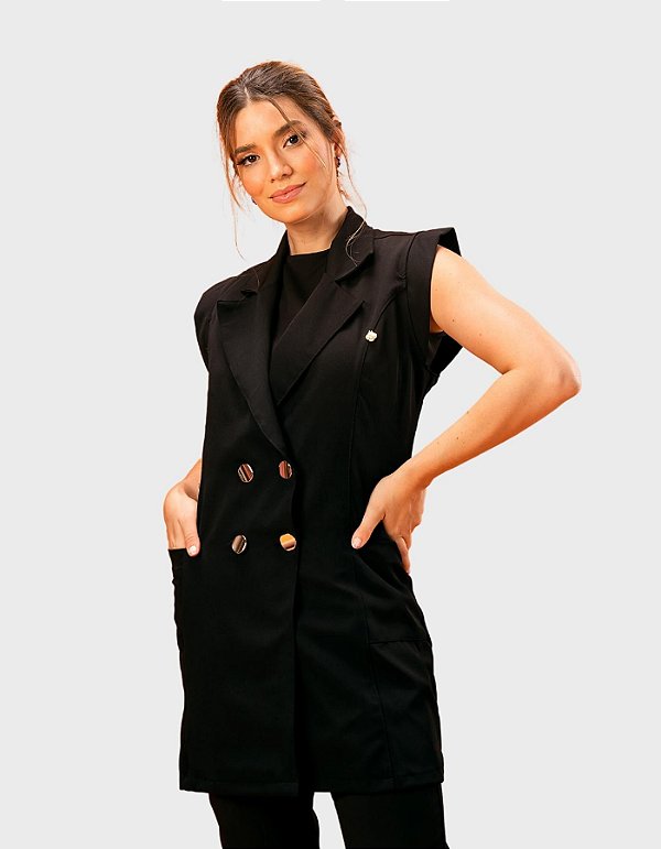 Colete Feminino Isla Preto