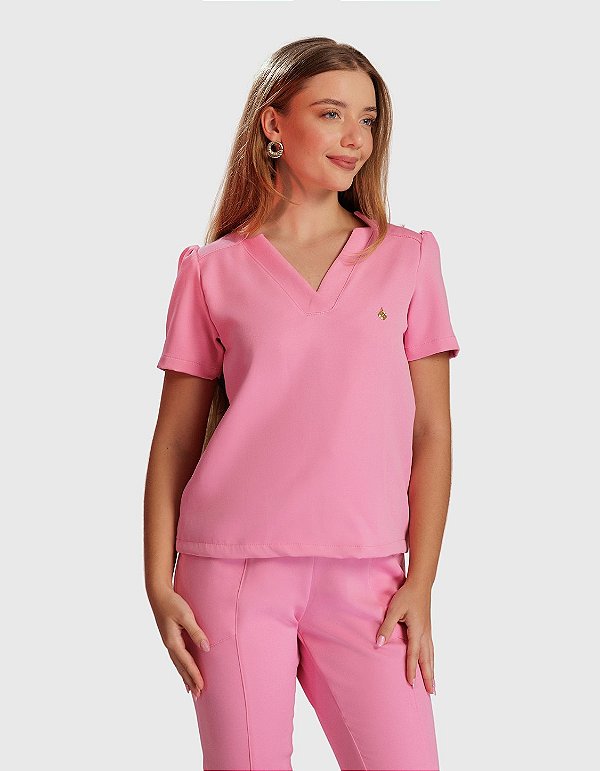 Scrub Feminino Lily Rosa Claro