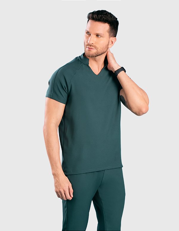 Scrub Masculino Ônix Verde Petróleo