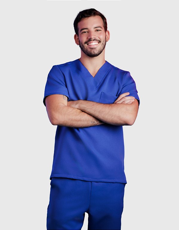 Scrub Masculino Arthur Azul Royal