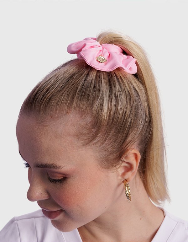 Scrunchie Feminina Rosa Claro