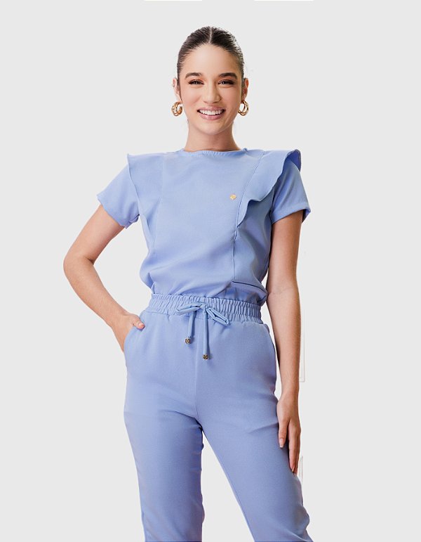 Scrub Feminino Laila Azul Claro