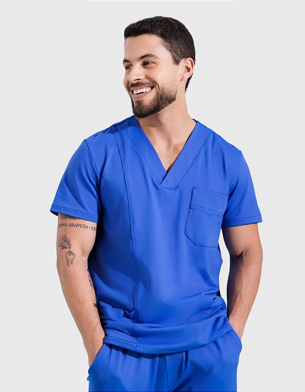 Scrub Masculino David Azul Royal